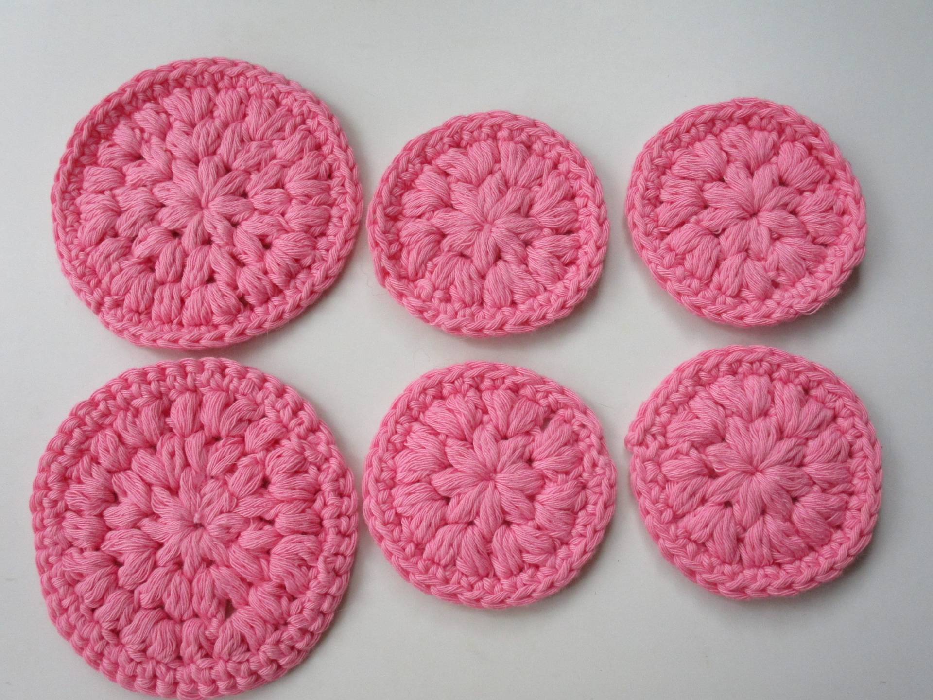 6 Gehäkelte Gesichtspads, Baumwollpads, Scrubbies, Umweltfreundliches Waschset von Etsy - crochetlittlegoodies
