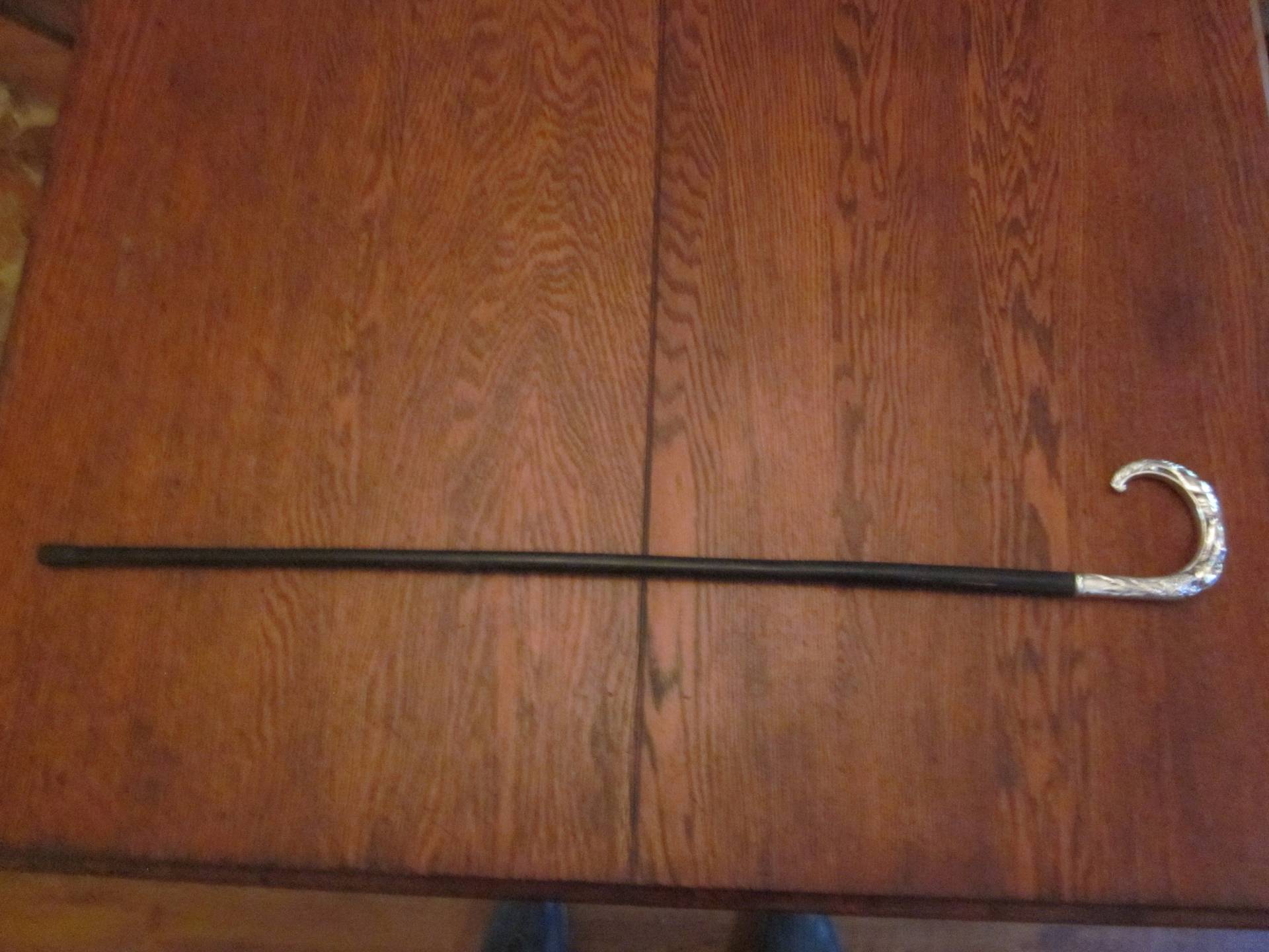 1 Antik Sterling Silber Fuchs Und Die Türkei Behandelt Hooked Ebenholz Cane, Kautschuk Ferrule von Etsy - daddystrinkets