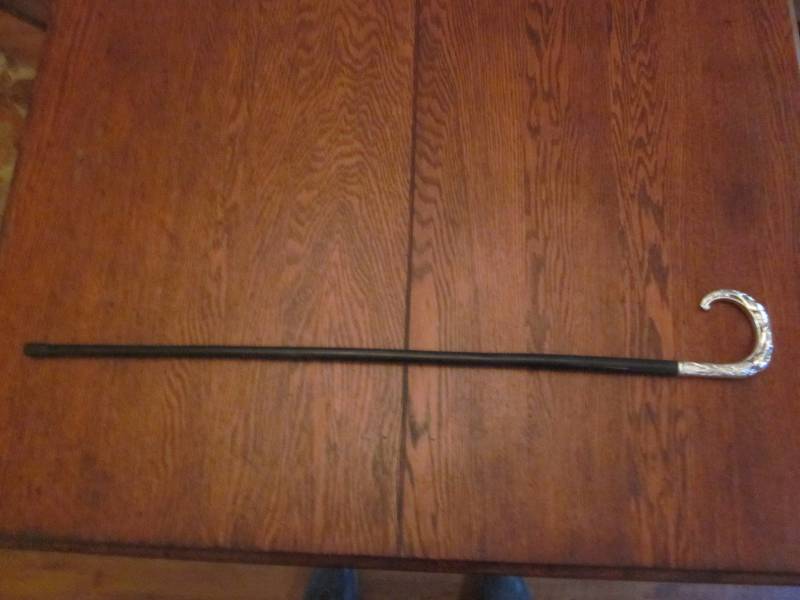 1 Antik Sterling Silber Fuchs Und Die Türkei Behandelt Hooked Ebenholz Cane, Kautschuk Ferrule von Etsy - daddystrinkets