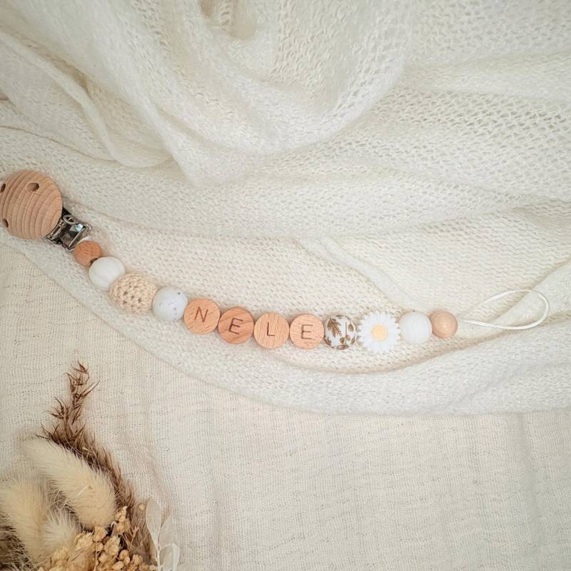 Personalisierte Schnullerkette Baby, Geschenkidee Mit Blume Rosa, Geschenk Babyparty, Taufe Personalisierte Schnullerkette Baby, Geschenkidee Mit Blume Rosa, Geschenk Babyparty, Taufe von Etsy - diebunteholzkiste