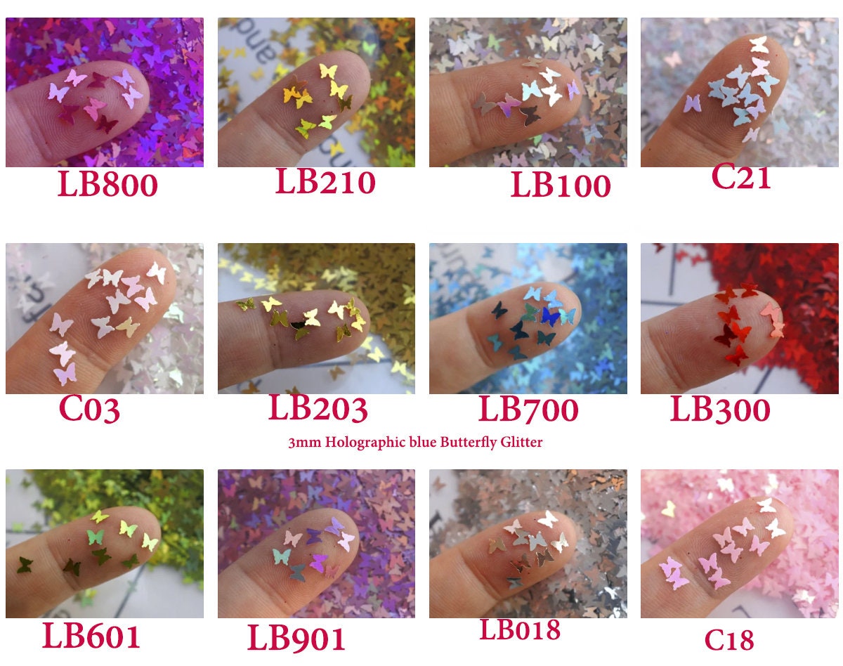 3 Mm Schmetterling Glitter | Glänzendes Lila, Blaues Konfetti Nagel-Kunst, Kunstharz-Handwerk 3 Mm Schmetterling Glitter | Glänzendes Lila, Blaues Konfetti Nagel-Kunst, Kunstharz-Handwerk von Etsy - diyla