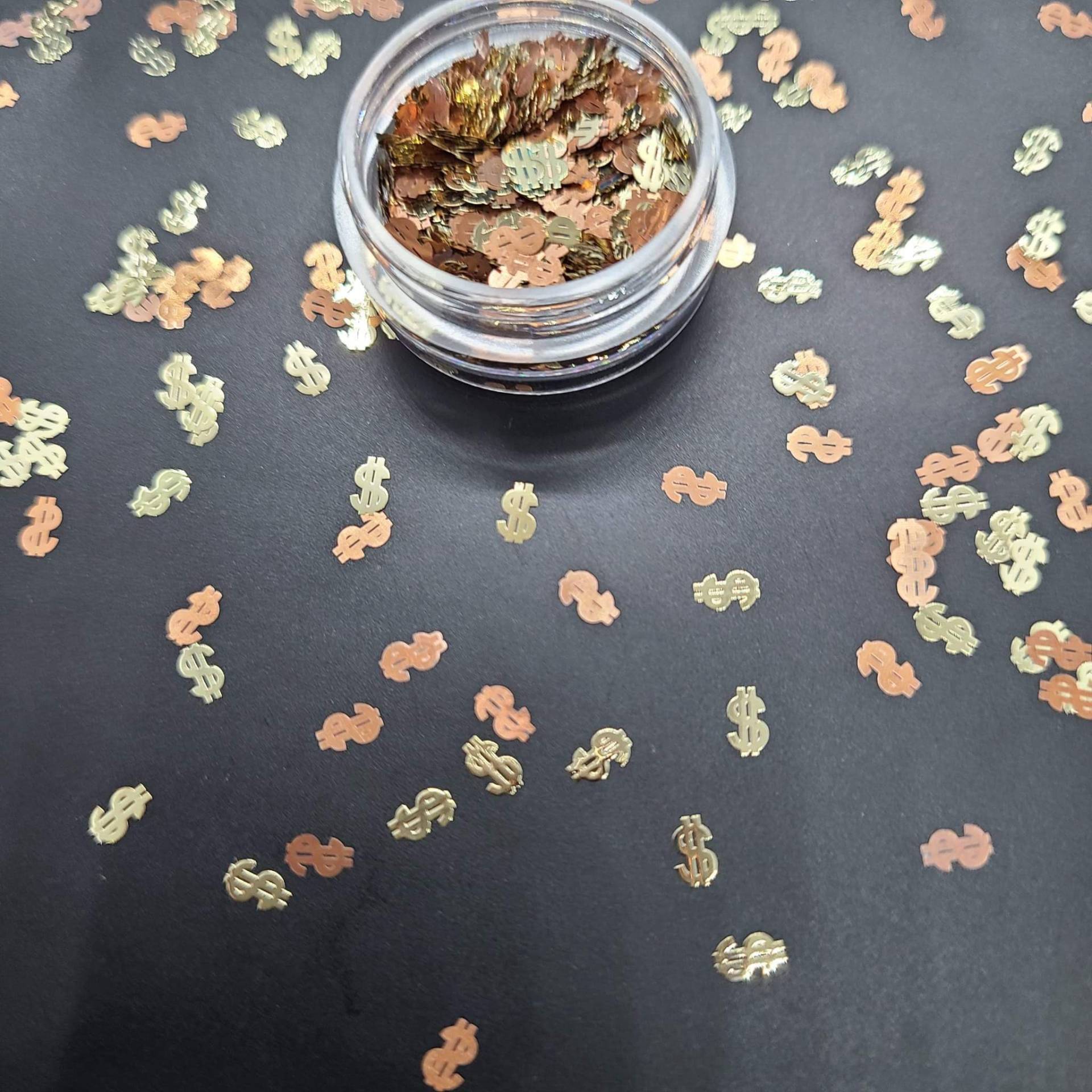 Gold Dollar Zeichen, Kupfer Nail Art Scheiben, 2In1, Bastelbedarf Gold Dollar Zeichen, Kupfer Nail Art Scheiben, 2In1, Bastelbedarf von Etsy - diystencilca