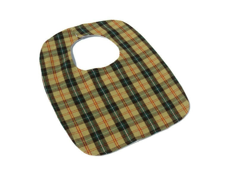 Lätzchen, Saskatchewan Tartan Baby Lätzchen in Gold Kariert von Etsy - dolldressedup
