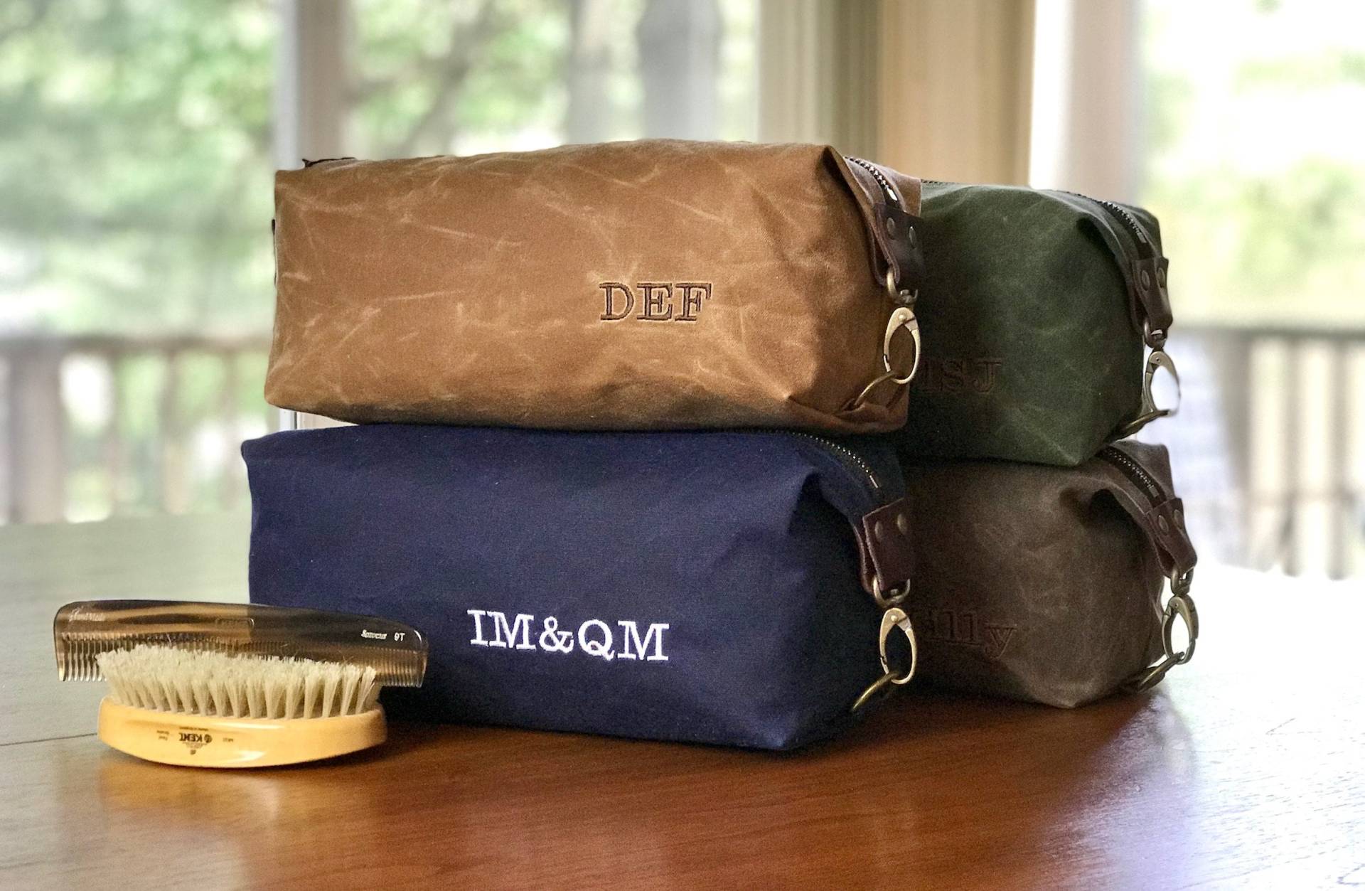 Groomsmen Geschenk, Kulturtasche Für Männer, Aus Gewachstem Canvas, Wasserdicht, Hergestellt in Den Usa von Etsy - dorydesigns