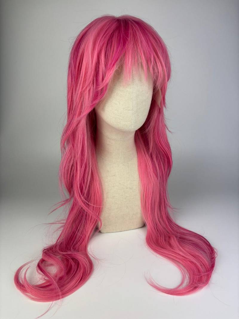Lace Front Wig/Perücke The Candy Maid A Customized Mullet Hairstyle Wig #mullet #shag #retro #candy #pink #sytheticwig #custommade von Etsy - dragmaiditup