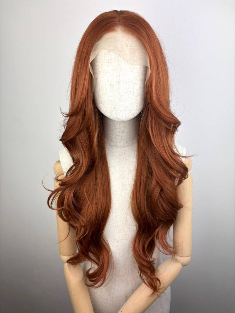 Lace Front Wig/Perücke The Chestnut Maid A Customized Soft Fringe Hairstyle Wig #bangs #fringe #ginger #red #sytheticwig #custommade von Etsy - dragmaiditup