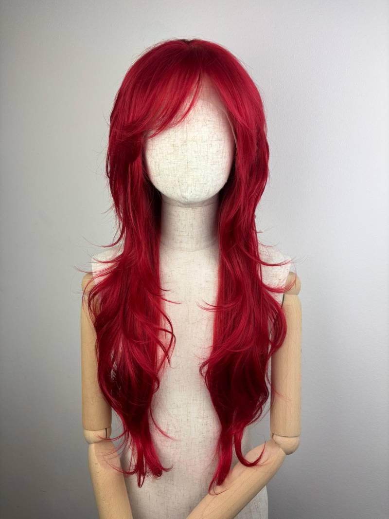 Lace Front Wig/Perücke The Fire Maid A Customized Shag Hairstyle Wig #mullet #shag #retro #fire #redhair #sytheticwig #custommade von Etsy - dragmaiditup