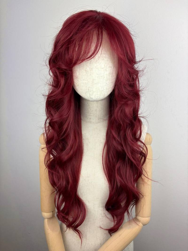 Lace Front Wig/Perücke The Hickory Maid A Customized Shag Hairstyle Wig #mullet #shag #retro #brownhair #sytheticwig #custommade von Etsy - dragmaiditup