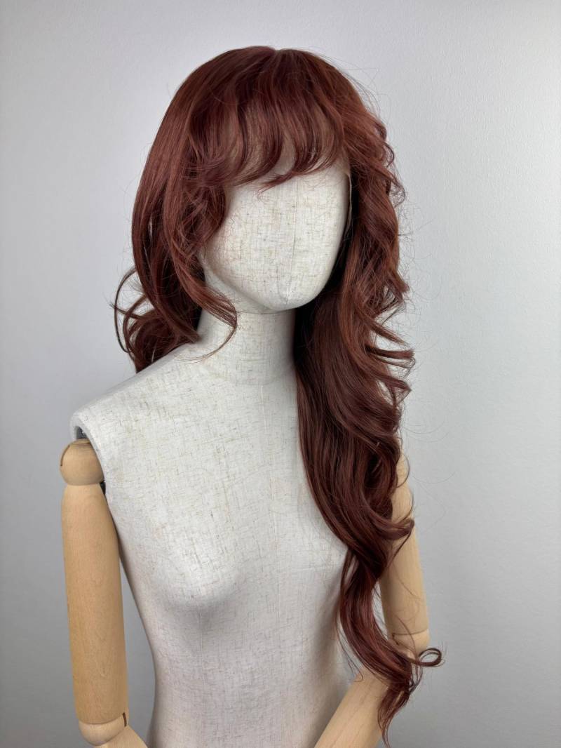 Lace Front Wig/Perücke The Maroon Maid A Customized French Bangs Hairstyle Wig #bangs #fringe #brownhair #sytheticwig #custommade Lace Front Wig/Perücke The Maroon Maid A Customized French Bangs Hairstyle Wig #bangs #fringe #brownhair #sytheticwig #custommade von Etsy - dragmaiditup