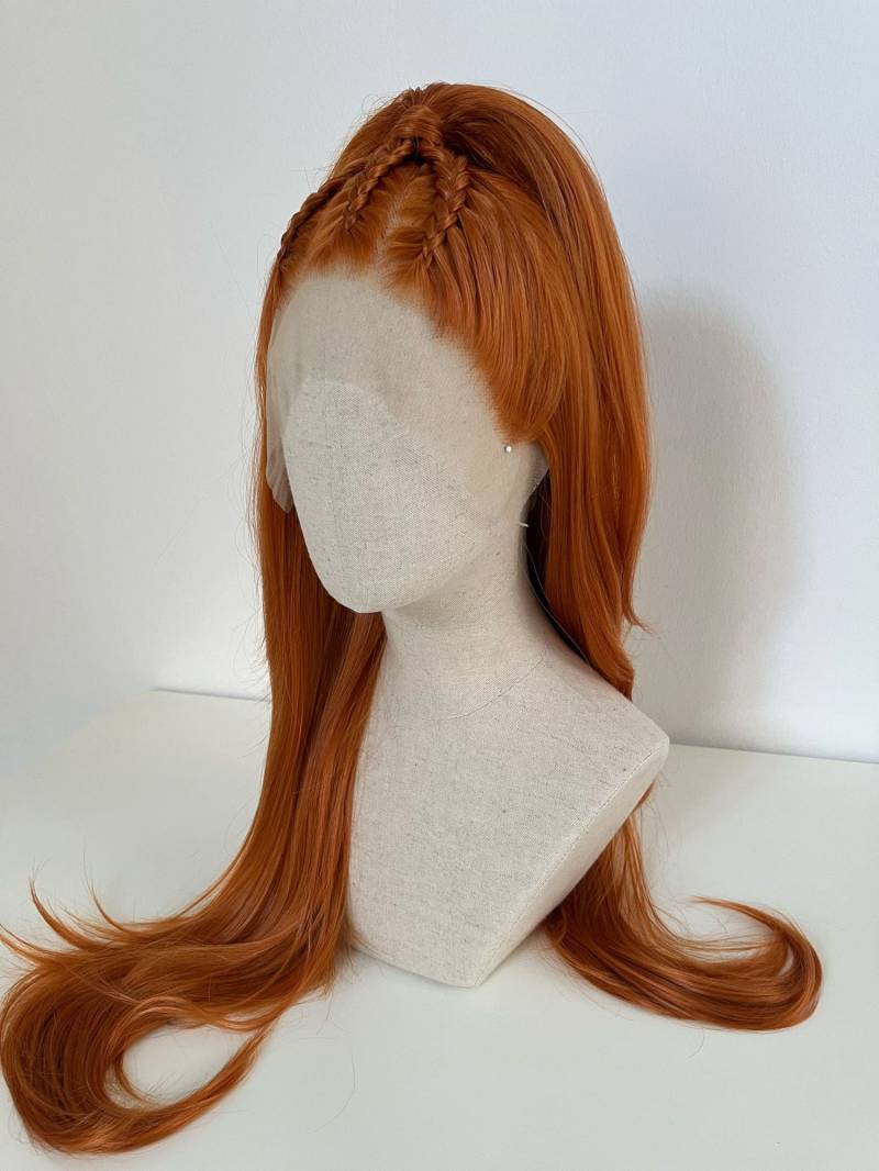 Lace Front Wig/Perücke The Yam Maid A Customized Tripple Braided Hairstyle Wig #braided #festival #ginger #sytheticwig #custommade von Etsy - dragmaiditup