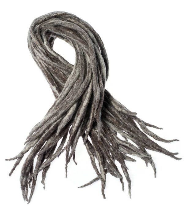 Dreadlocks Steampunk Braun Wolle Dreads - Double Ended Roving Art Haarverlängerungen Kit von Etsy - dragondreadsshop