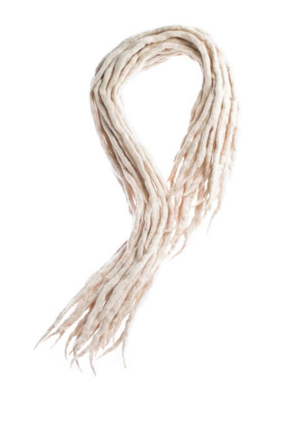 Wolle Dreadlocks Blonde Natürliche Individuelle Woll Dreads - Double Ended Larp Cosplay Haarverlängerung Kit von Etsy - dragondreadsshop