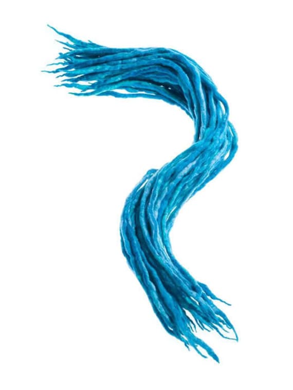 Wolle Dreadlocks Hellblau Blend Benutzerdefinierte Dreads - Double Ended Roving Art Haarverlängerungen Kit von Etsy - dragondreadsshop