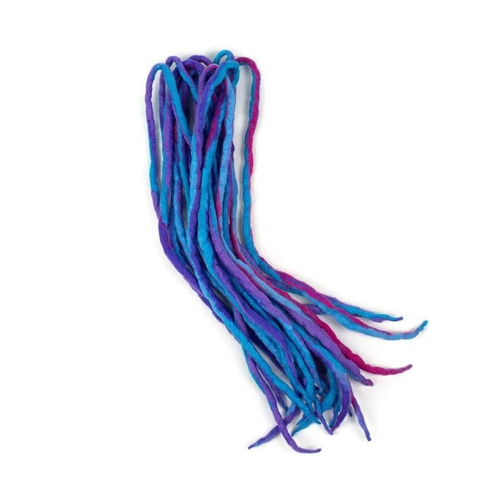Wolle Dreadlocks Lila Blau Pink Custom Dreads - Double Ended Roving Art Haarverlängerung Kit von Etsy - dragondreadsshop
