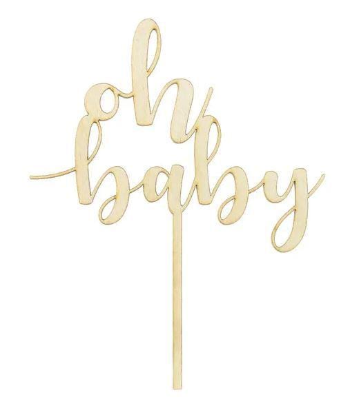 Cake Topper "Oh Baby", Holz, 17cm | Kuchentopper Babyparty Cake Topper "Oh Baby", Holz, 17cm | Kuchentopper Babyparty von Etsy - dubistda