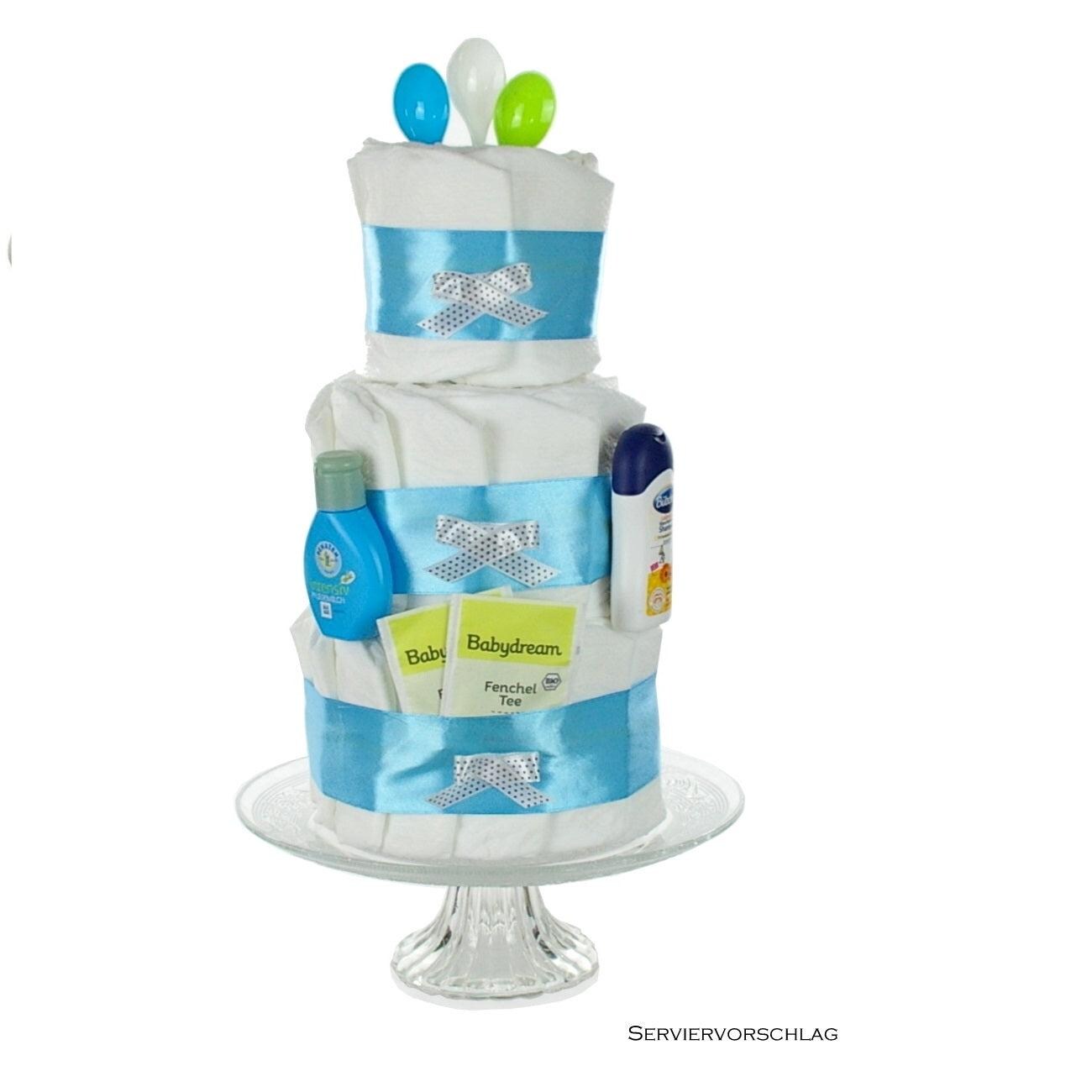Windeltorte Basic Blau | Geschenk Zur Geburt, Babyparty Und Babyshower von Etsy - dubistda