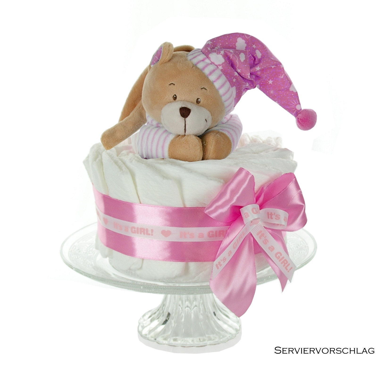 Windeltorte Rosa | Its A Girl Mit Süßer Musikspieluhr Bär Geschenk Zur Geburt Baby Mädchen Windeltorte Rosa | Its A Girl Mit Süßer Musikspieluhr Bär Geschenk Zur Geburt Baby Mädchen von Etsy - dubistda
