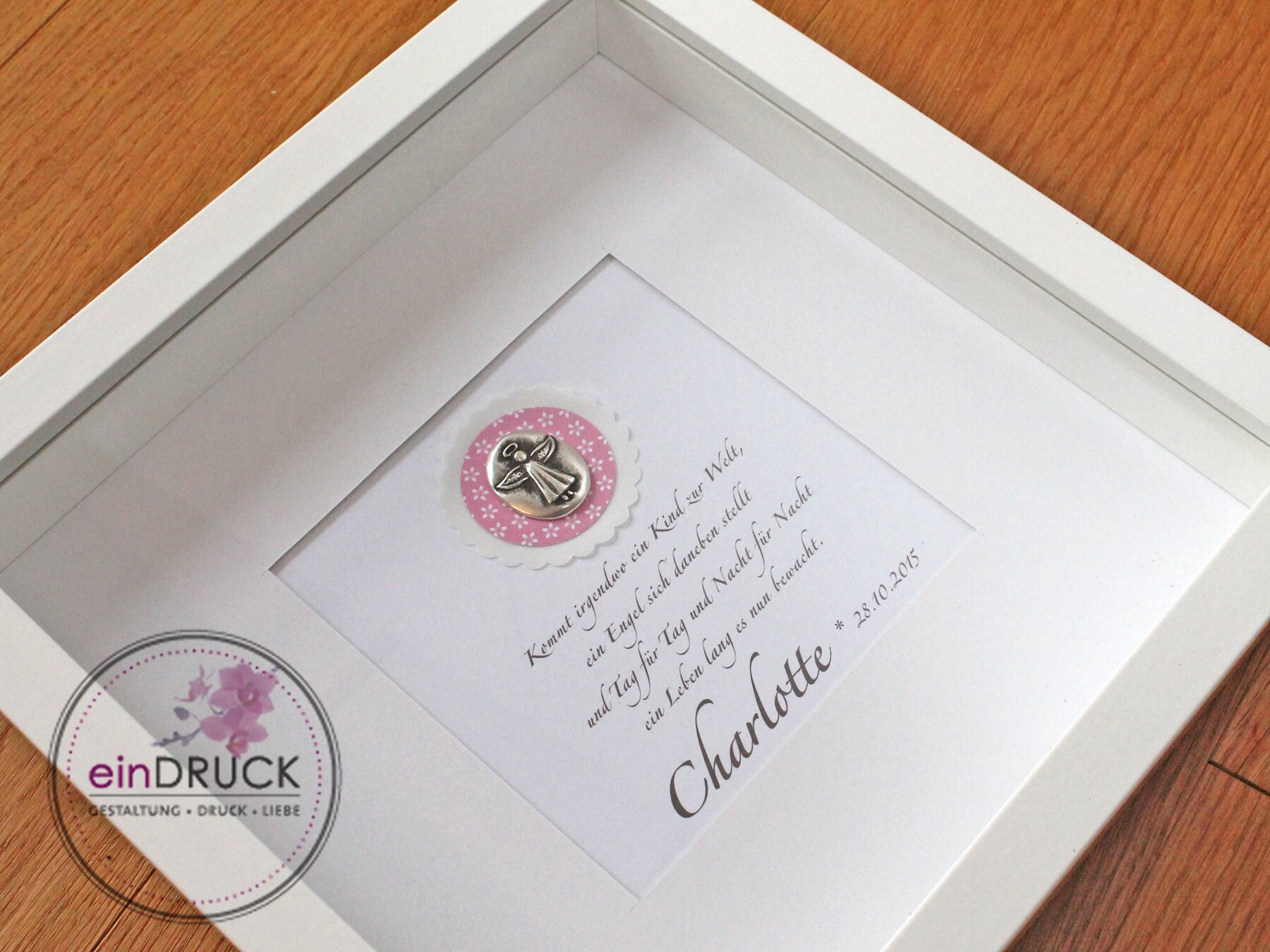 Schutzengel Im Rahmen-Geschenk Zur Geburt, Taufe, Eindruck, Geburtstag von Etsy - eindruckbastian