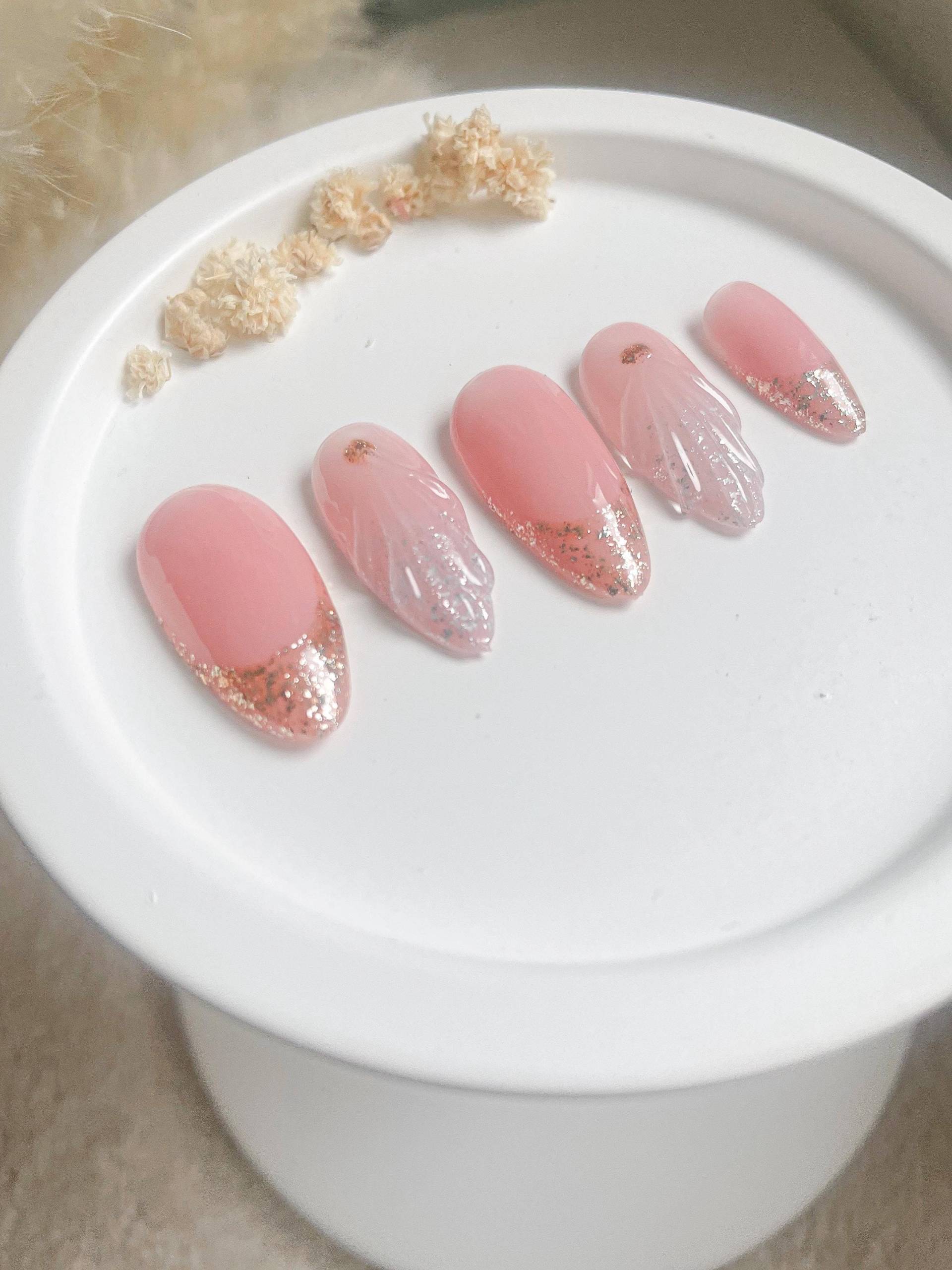 Press On Nails Gel | Künstliche Nägel Wiederverwendbare Kunstnägel Mermaid von Etsy - emilynaccessoires