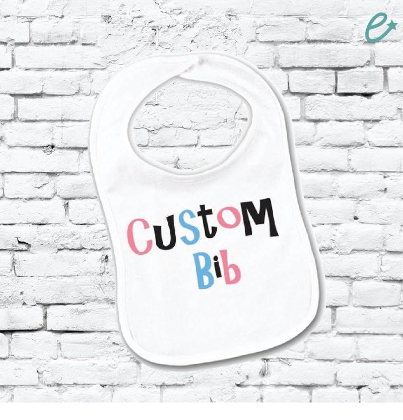 Benutzerdefiniertes Druck-Vinyl-Baby-Lätzchen Ihr Benutzerdefiniertes Bild Oder Text Personalisiertes Lätzchen von Etsy - empowerprinting
