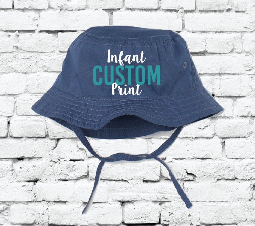 Blauen Säugling Eimer Hut Benutzerdefinierte Stickerei Kinder Sonnenhut Personalisierte Babymütze von Etsy - empowerprinting