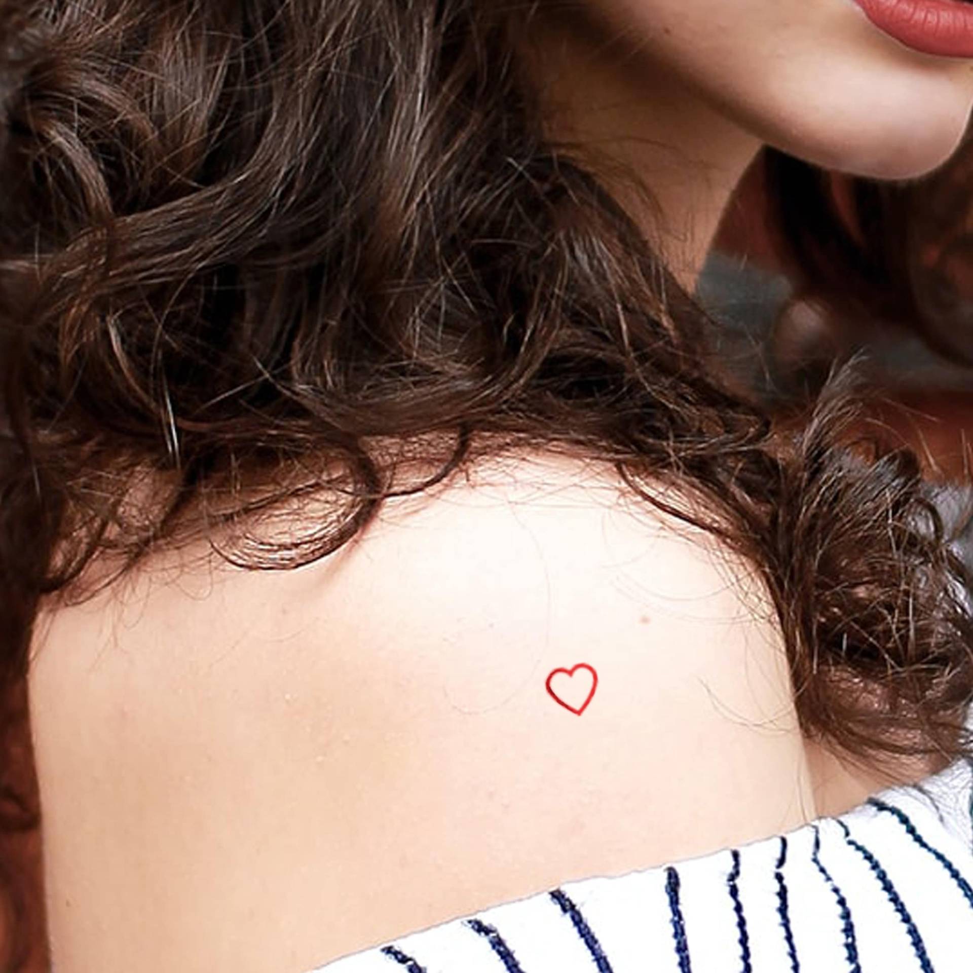 Temporäres Tattoo Mit Roten Mini-Herzen Und Umrissen | 12Er-Set von Etsy - encredelicate