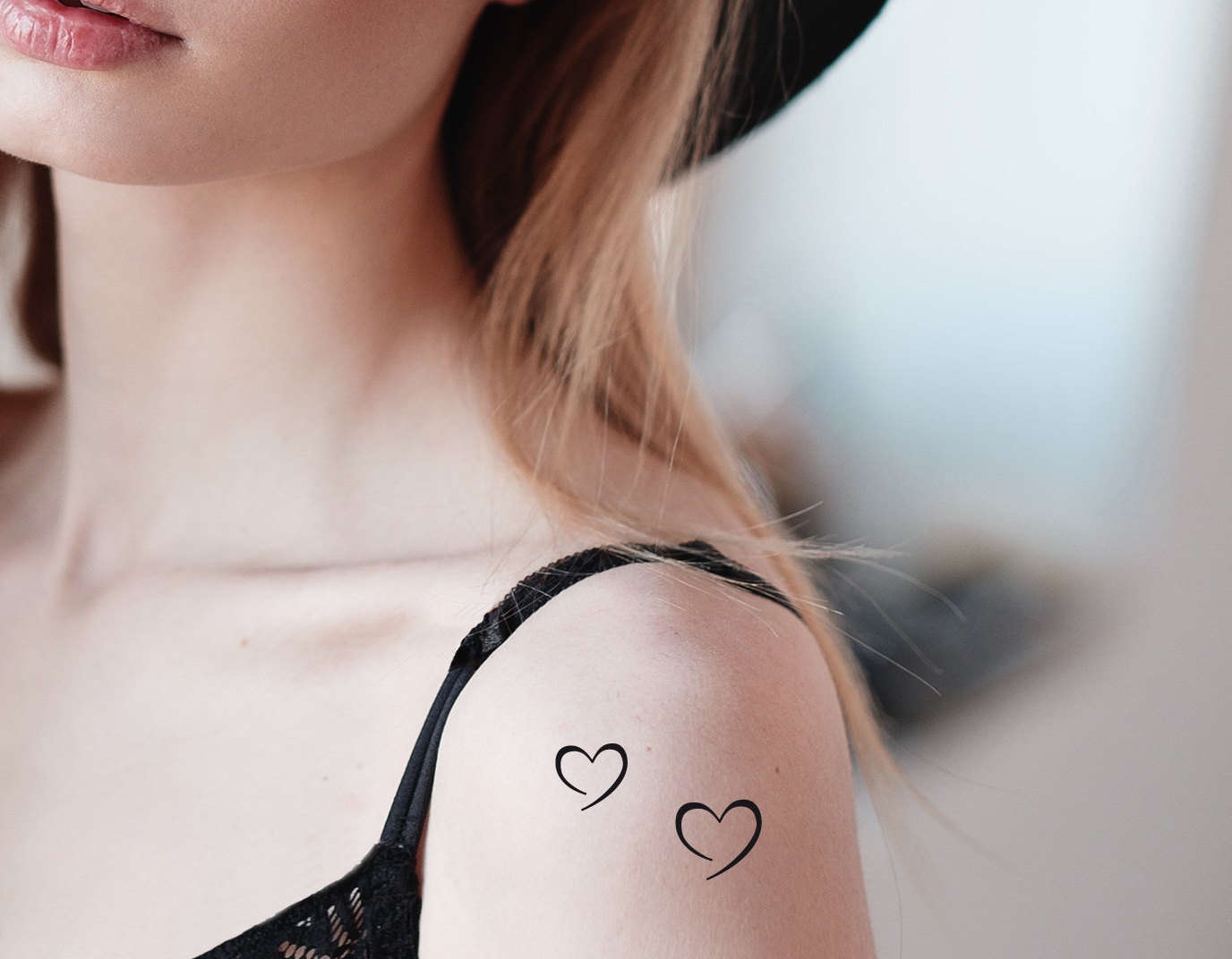 Offenes Herz Temporäres Tattoo | 6Er Set/Mini Schwarzes Liebestattoo Valentinstag von Etsy - encredelicate