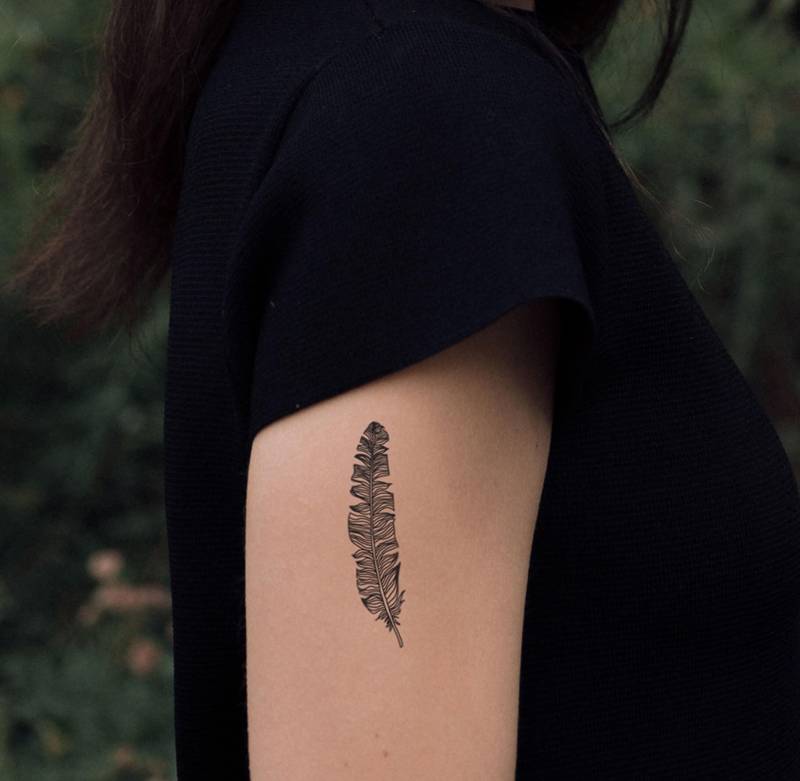 Temporäre Federtattoos | 2Er-Set von Etsy - encredelicate