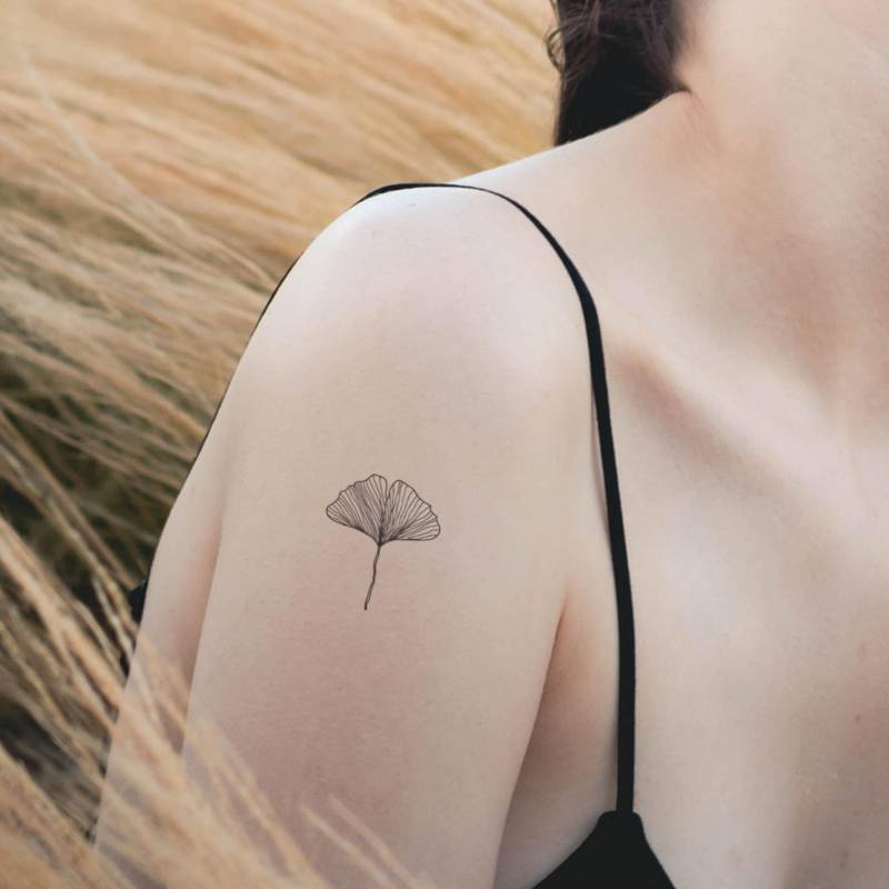 Temporäres Ginkgoblatt-Tattoo | 3Er-Set Temporäres Ginkgoblatt-Tattoo | 3Er-Set von Etsy - encredelicate