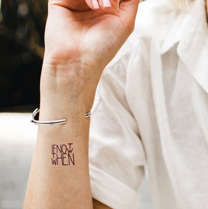 Wenn Nicht Jetzt, Wann Dann, Temporäres Tattoo | 2Er-Set Wenn Nicht Jetzt, Wann Dann, Temporäres Tattoo | 2Er-Set von Etsy - encredelicate