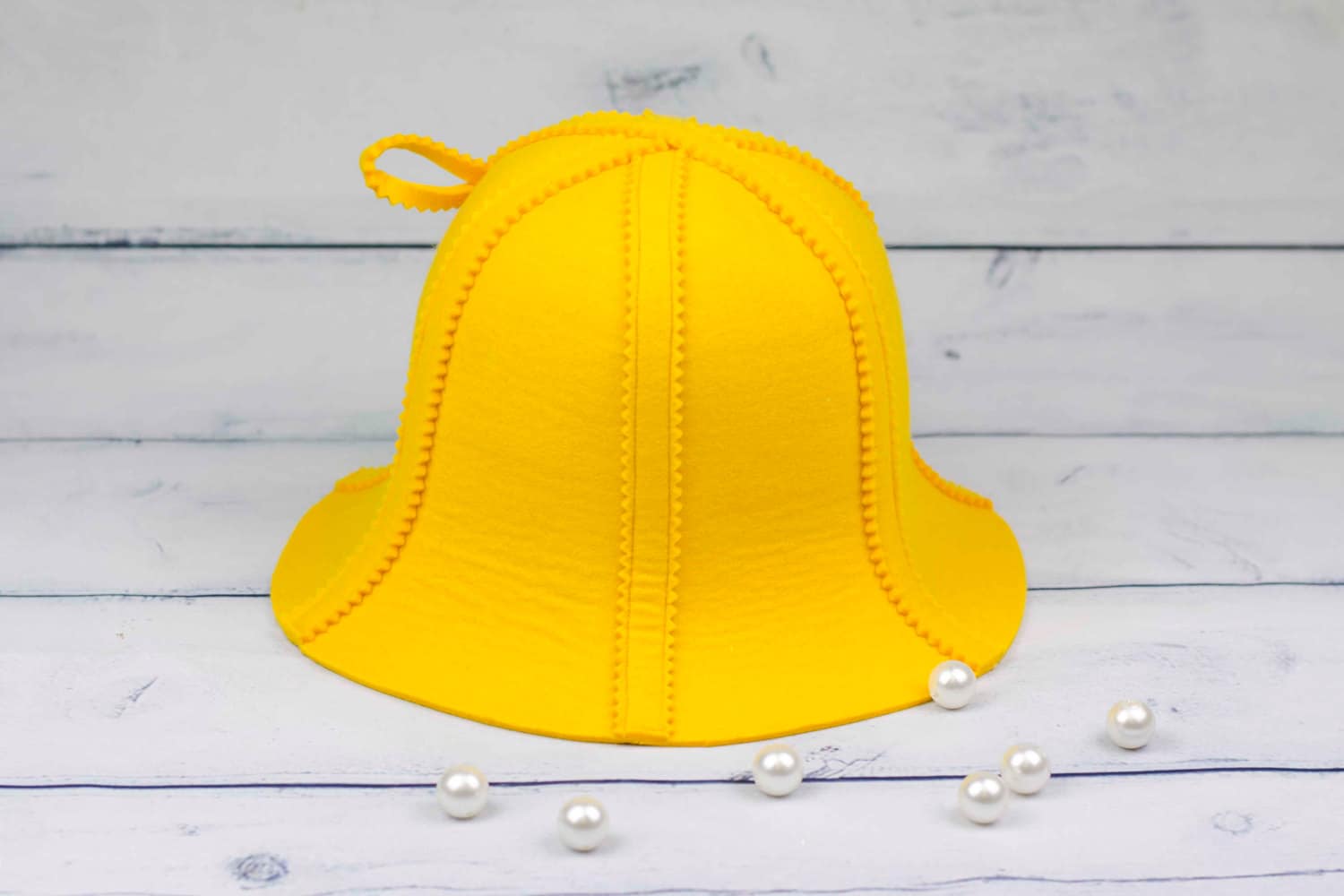 Gelber Saunahut Gelber Saunahut von Etsy - esaunashop