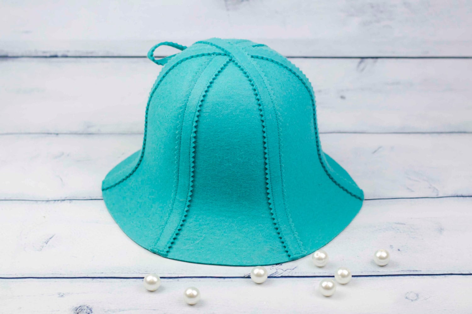 Saunahut in Blau Saunahut in Blau von Etsy - esaunashop