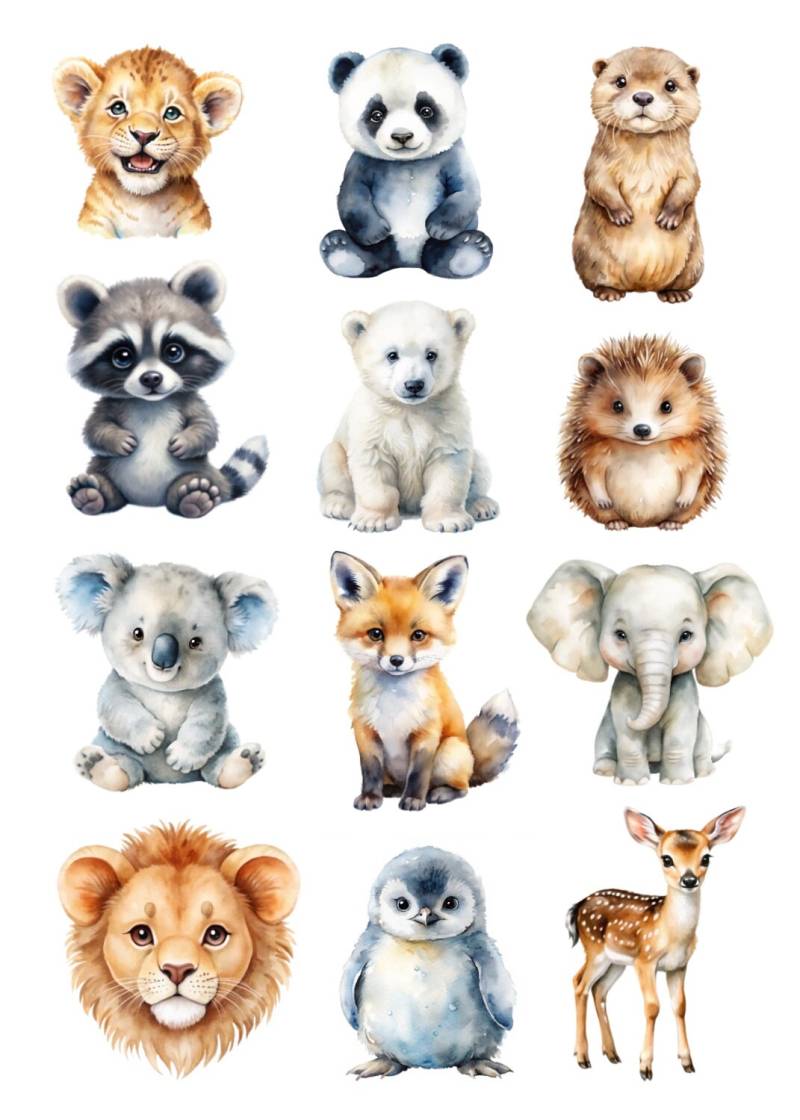 Kindertattoos Klebetattoos Temporäre Tattoos Sticker Tiere Pferde Obst Gemüse Verschiedene Motive von Etsy - evveprints