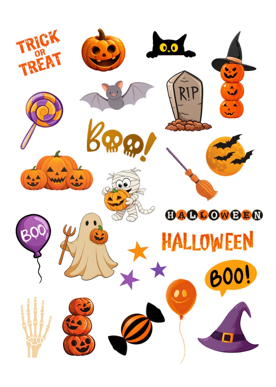 Klebetattoos Temporäre Tattoos Halloween Wunden Kürbis Geist Gruselig von Etsy - evveprints