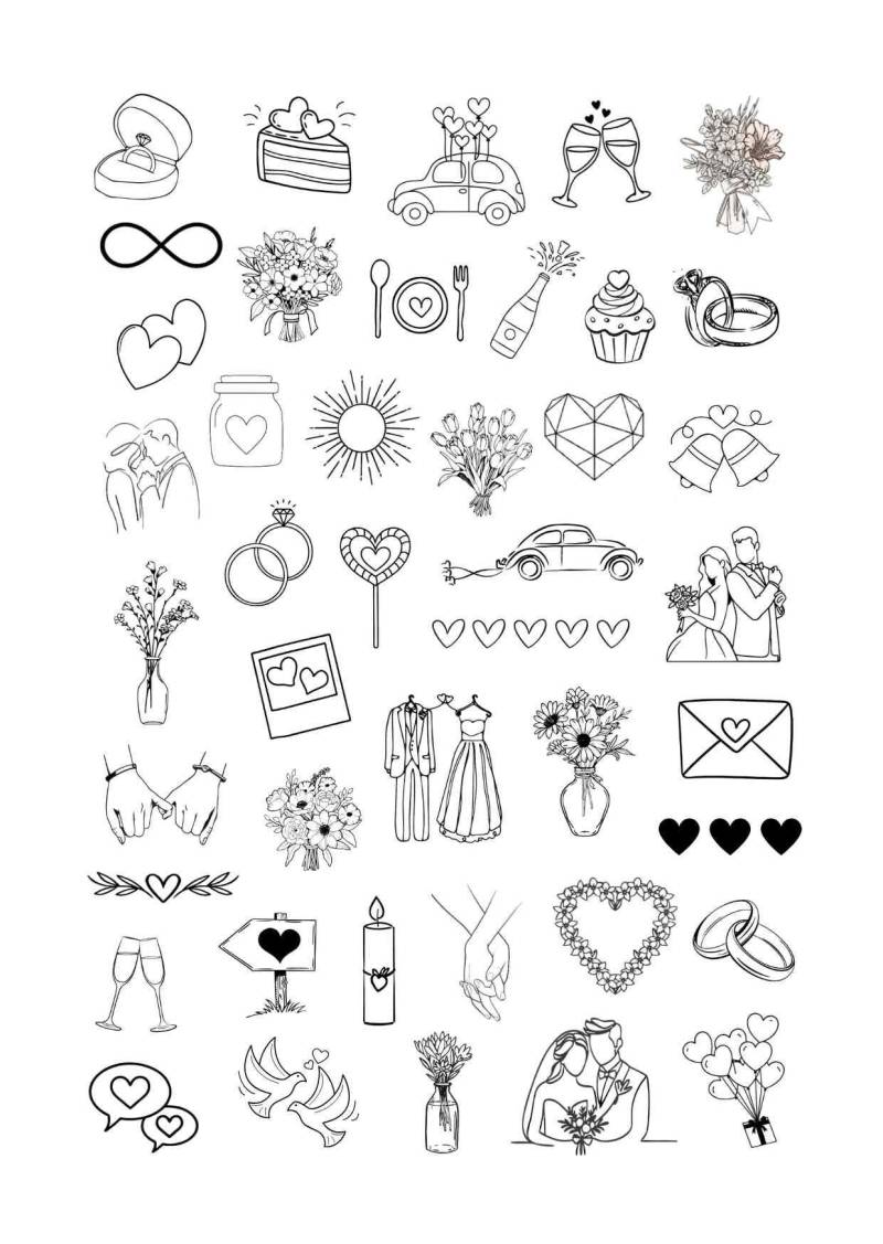 Klebetattoos Temporäre Tattoos Hochzeit Nur Motive von Etsy - evveprints