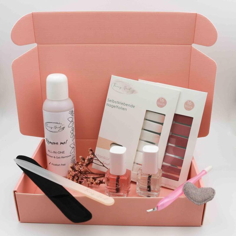 Nagelfolien Starter Set - Diy Maniküre Für Anfänger Nail Wrap Kit Geschenk Frauen Home Manicure von Etsy - fairynailde