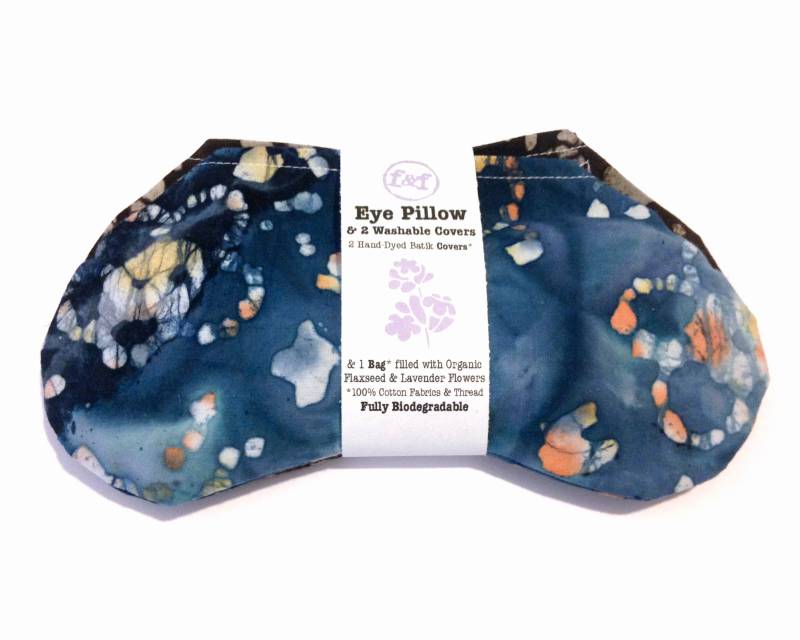 Yoga-Augenkissen Set 2 Waschbare Bezüge Bio-Lavendel Leinsamen, Aromatherapie, Wärme-Kälte-Packung, Sinuskopfschmerzen, Stressabbau von Etsy - farmerandfashionista