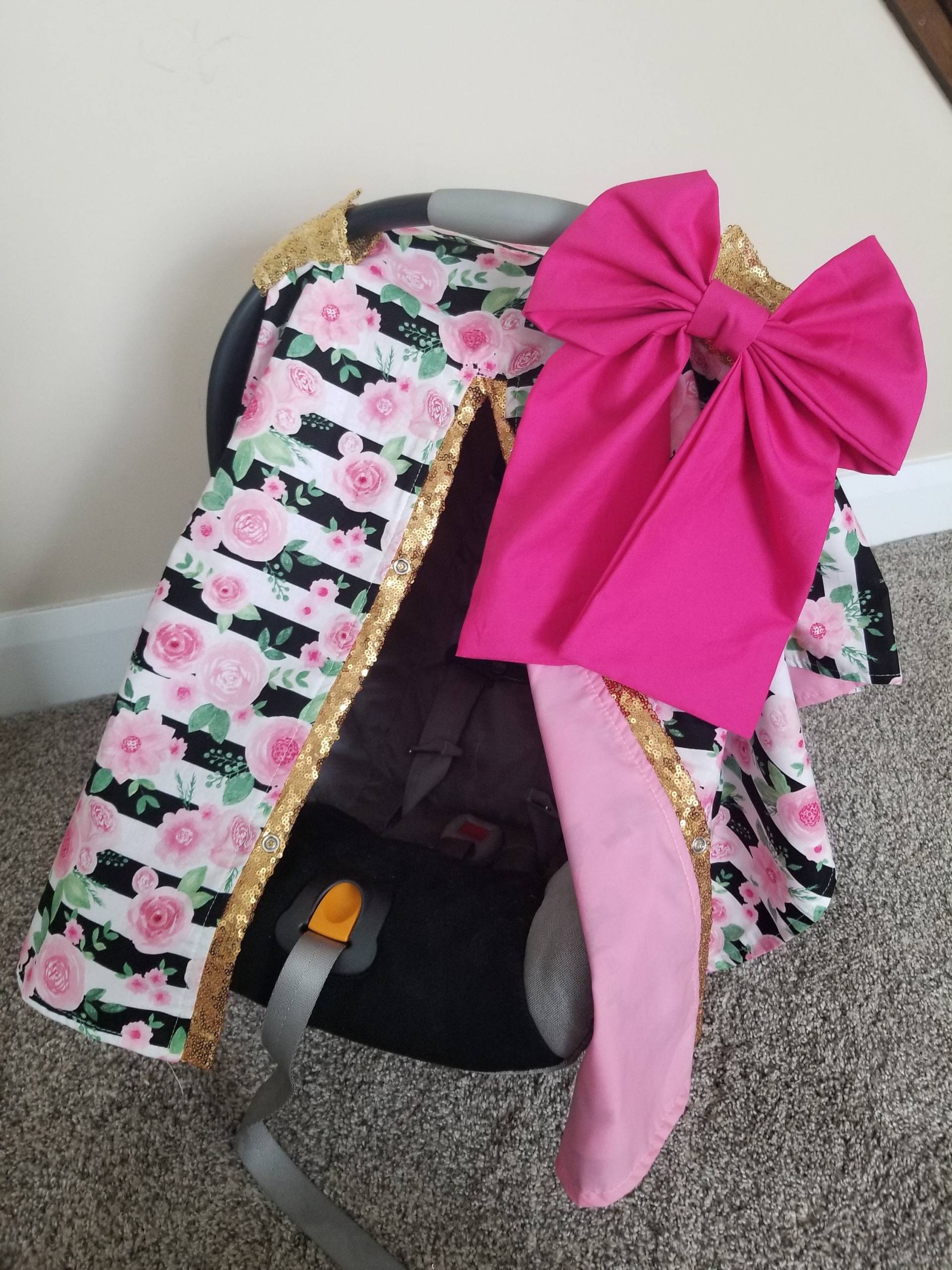 Baby Auto Sitz Abdeckung Gemustert Gestreifte - Geschenke Für Neugeborene Mädchen Autositz Überdachung Bereit Zum Versand von Etsy - fashionfairytales