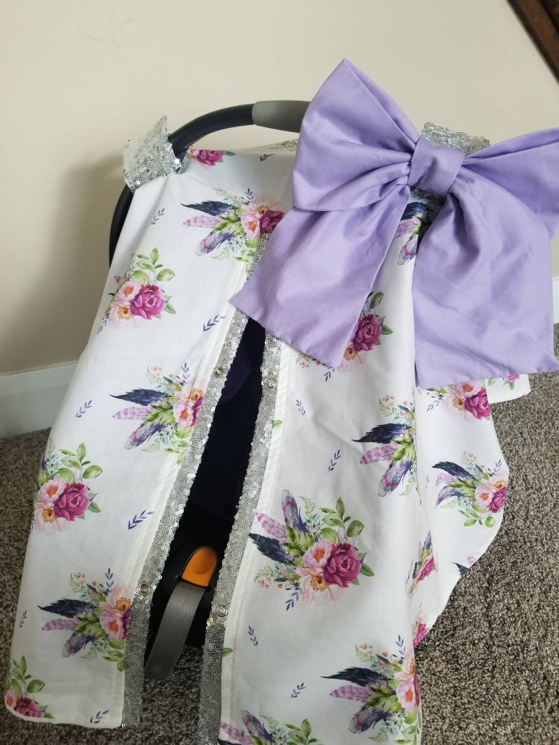 Feder Blumen Autositzbezug, Pailletten Sparkle Personalisierte Baby-Dusche-Geschenk, Baby Mädchen Autositz Überdachung Feder Blumen Autositzbezug, Pailletten Sparkle Personalisierte Baby-Dusche-Geschenk, Baby Mädchen Autositz Überdachung von Etsy - fashionfairytales