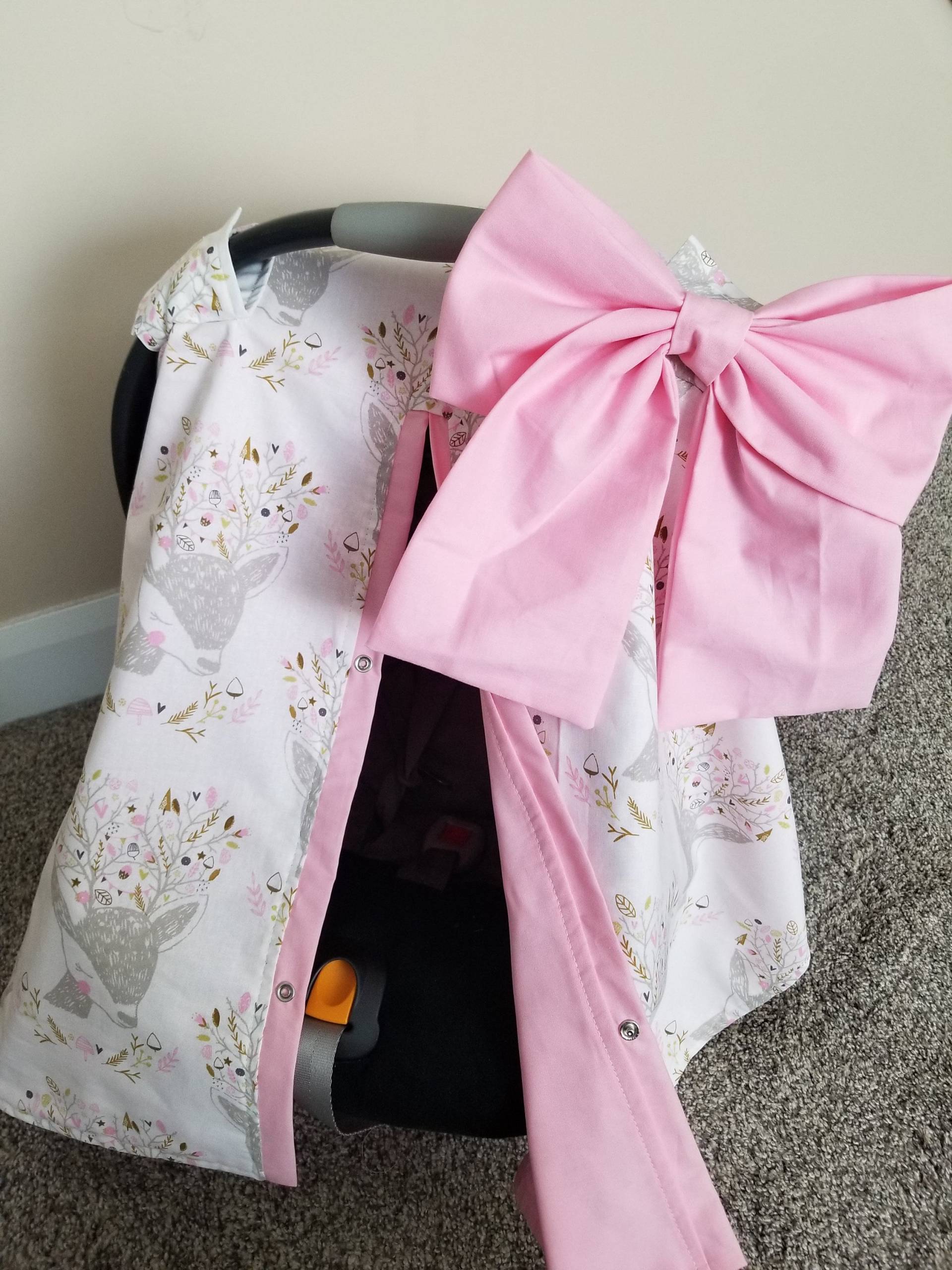 Rosa Floral Deer Autositzbezug, Mädchen-Dusche-Geschenk, Versandfertig Rosa Floral Deer Autositzbezug, Mädchen-Dusche-Geschenk, Versandfertig von Etsy - fashionfairytales