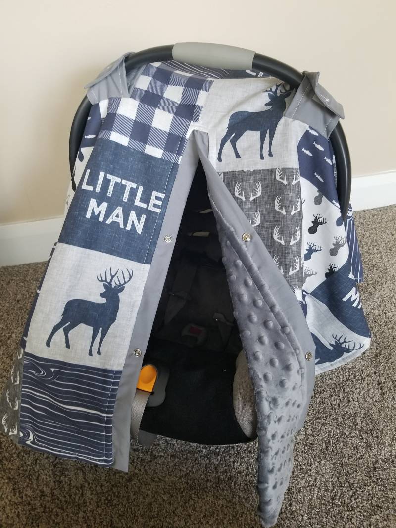 Woodland Navy Und Grey Deer Mit Minky Carsitzhimmel, Baby-Dusche-Geschenk, Baby-Autositz Woodland Navy Und Grey Deer Mit Minky Carsitzhimmel, Baby-Dusche-Geschenk, Baby-Autositz von Etsy - fashionfairytales