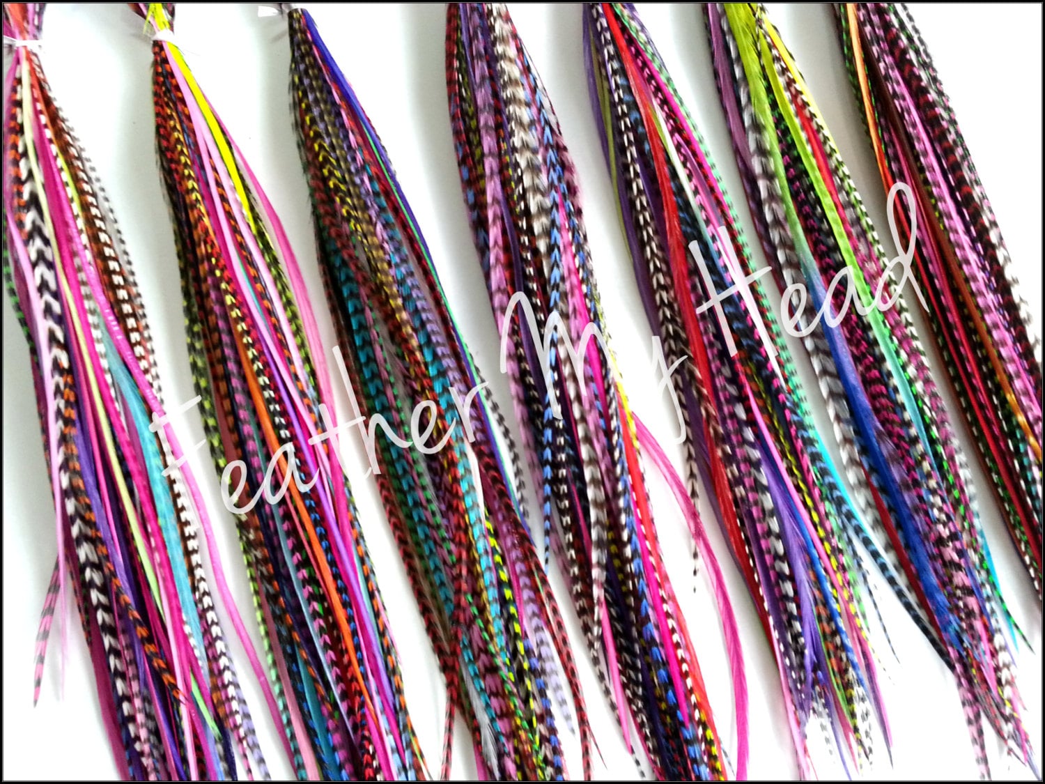 25 Stück Lose Reduzierte Haar Feder Verlängerung in Hellen Farben Echte Feathers - Mittlere Länge 7-11 Zoll | 18-28 cm Variety Pack von Etsy - feathermyhead