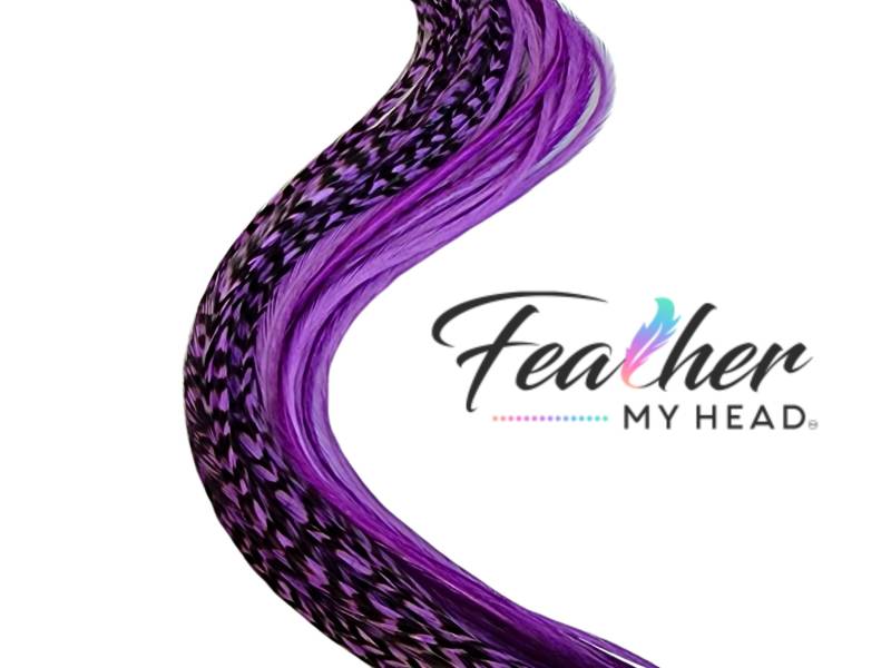 Electric Purple Hair Federverlängerungen, Wählen Sie Ihre Länge Mit Federn Über 16 Zoll Lang, Optionaler Feder-Kit, 6 Premium Haarfedern Electric Purple Hair Federverlängerungen, Wählen Sie Ihre Länge Mit Federn Über 16 Zoll Lang, Optionaler Feder-Kit, 6 Premium Haarfedern von Etsy - feathermyhead