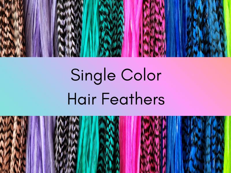 Feder Haarverlängerungen Mittlere Länge 7 "-9" | 18 cm - 23 cm Premium Grade Wählen Sie Ihre Farben von Etsy - feathermyhead