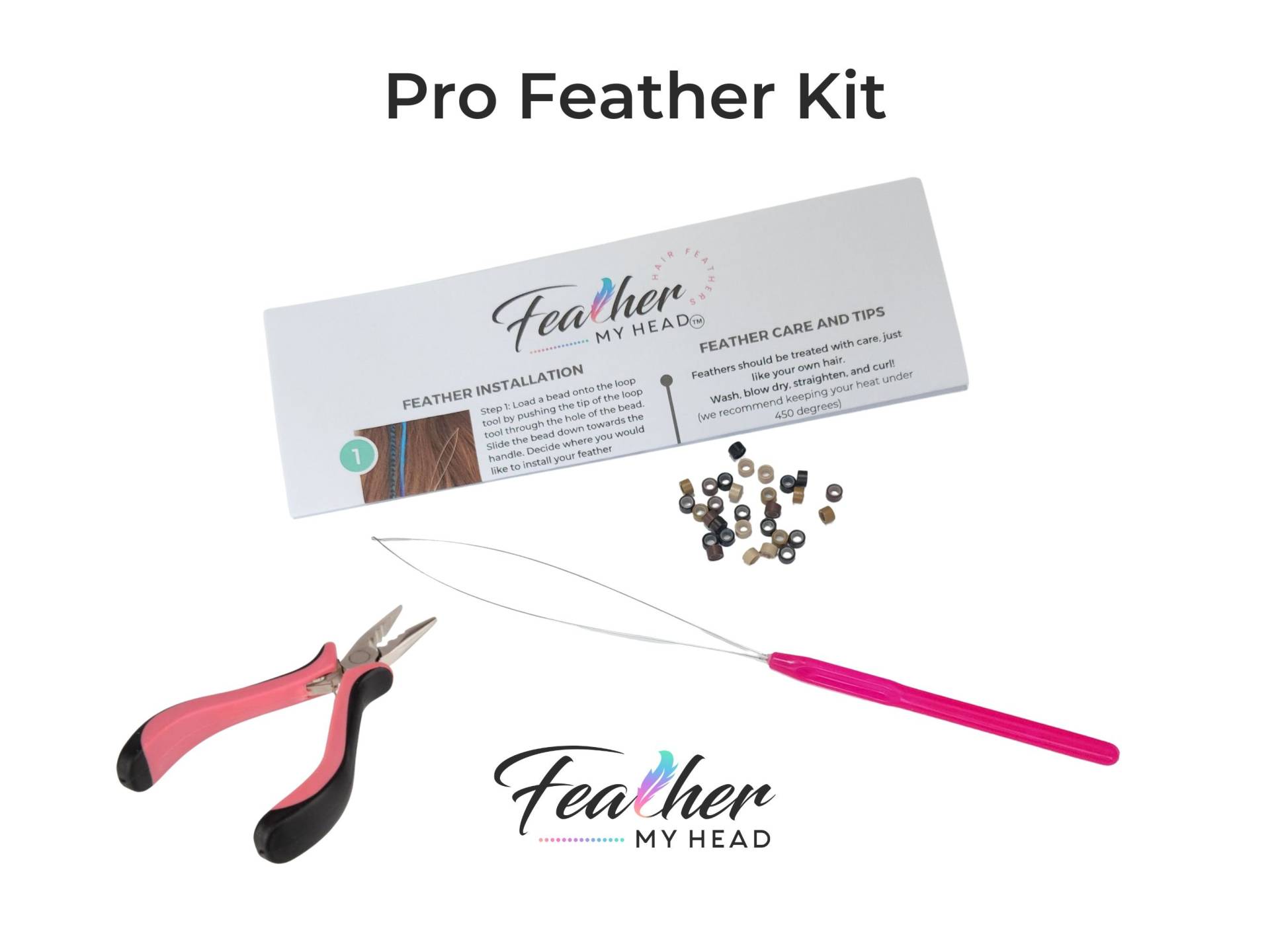 Hair Feather Kit - Pro Zum Anbringen Von Haarfedern Und Haarverlängerungen von Etsy - feathermyhead