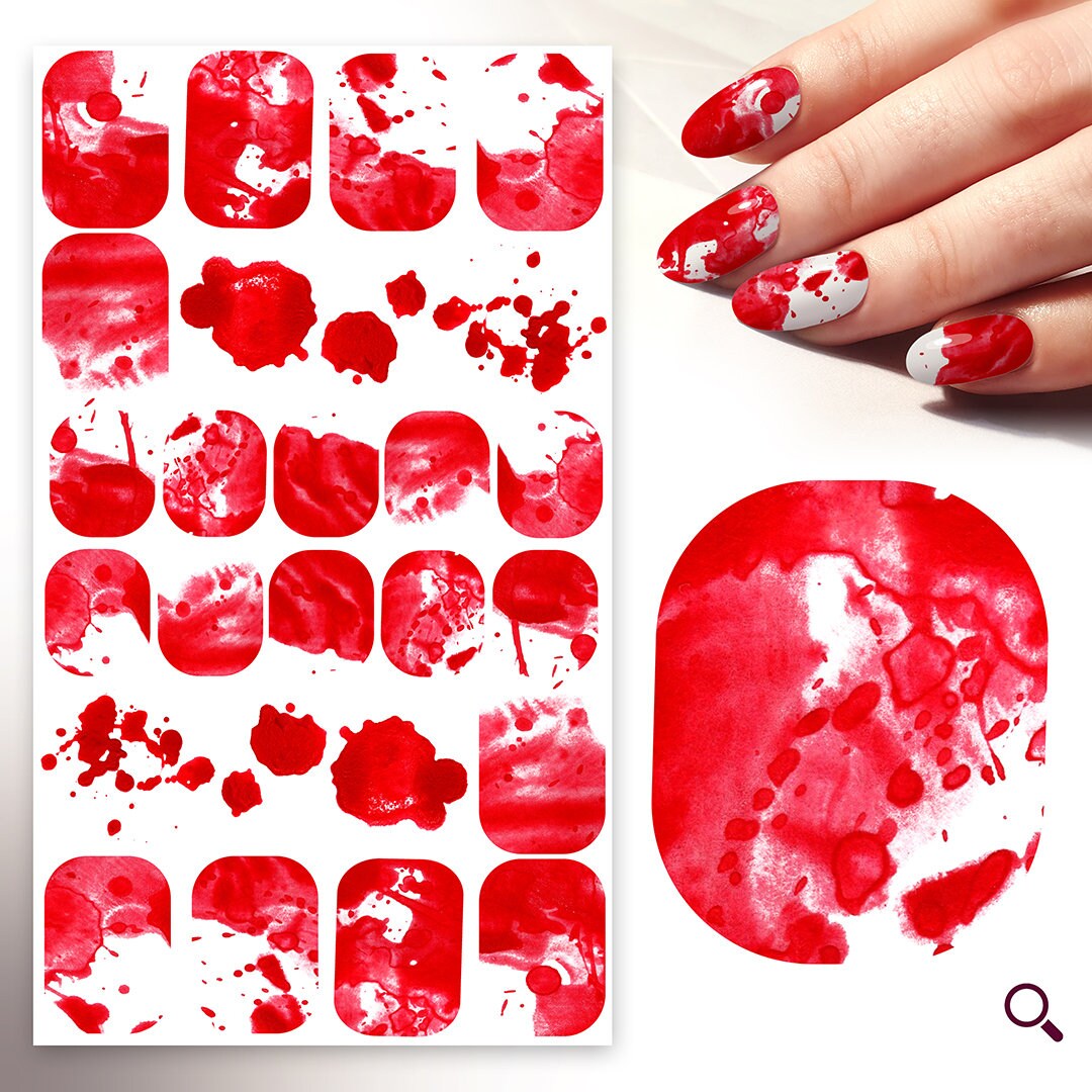 Nagel Aufkleber | 5 Blatt Halloween Gruselig Gruselige Blutkapseln Und Fingerabdrücke Flonz 101-214 Nagel Aufkleber | 5 Blatt Halloween Gruselig Gruselige Blutkapseln Und Fingerabdrücke Flonz 101-214 von Etsy - flonz