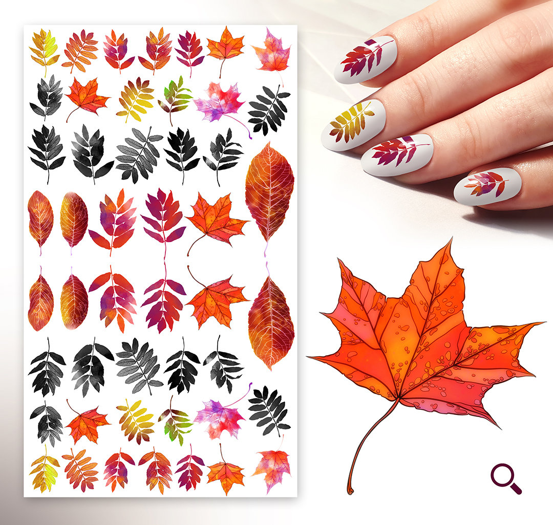 Nagel Aufkleber | 5 Blatt Herbst Jahreszeit Blätter Farbpalette Flonz 101-220 Nagel Aufkleber | 5 Blatt Herbst Jahreszeit Blätter Farbpalette Flonz 101-220 von Etsy - flonz