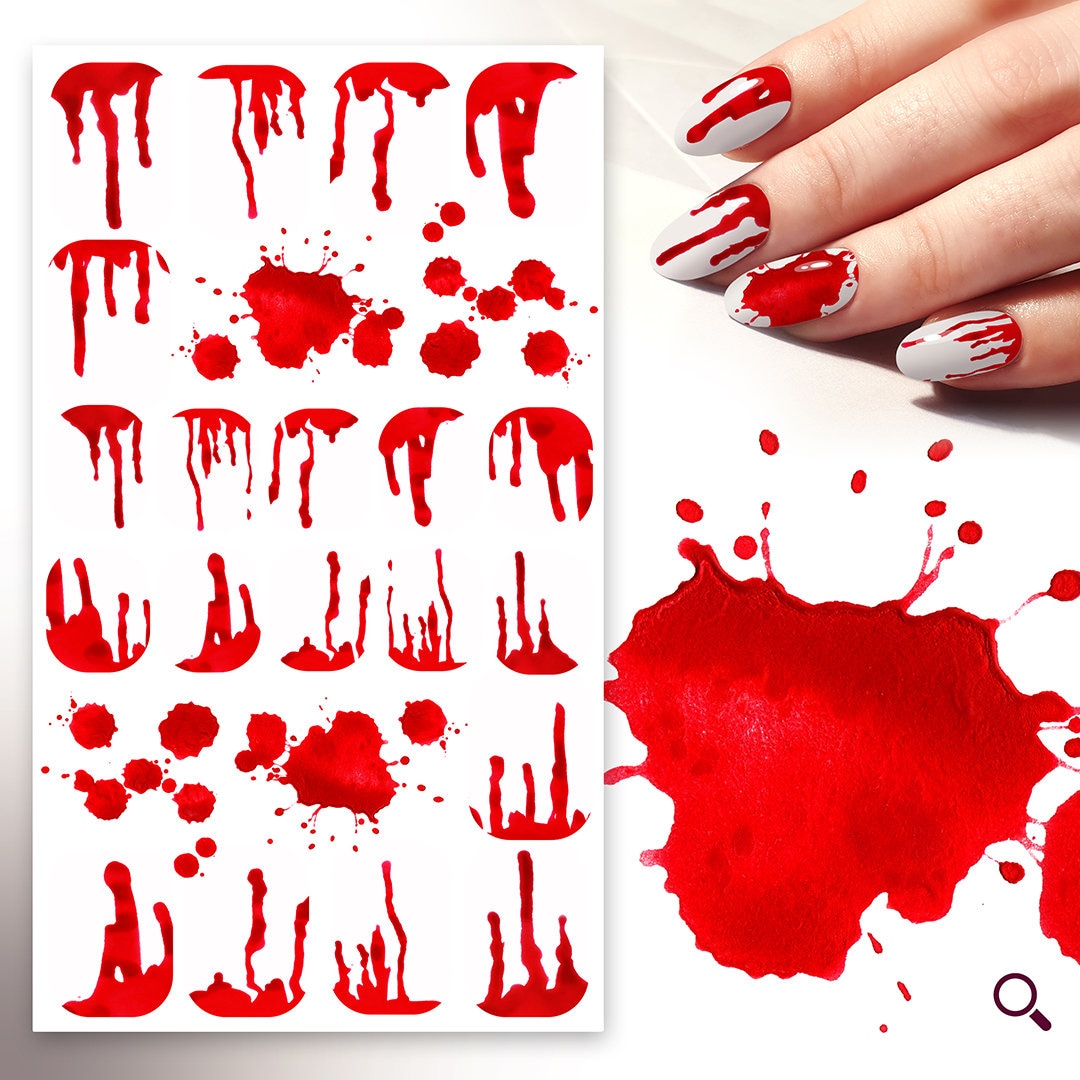 Nagelsticker | 5 Blatt Halloween Gruseliges Blutplatter Und Tropfen Flonz 101-213 Nagelsticker | 5 Blatt Halloween Gruseliges Blutplatter Und Tropfen Flonz 101-213 von Etsy - flonz