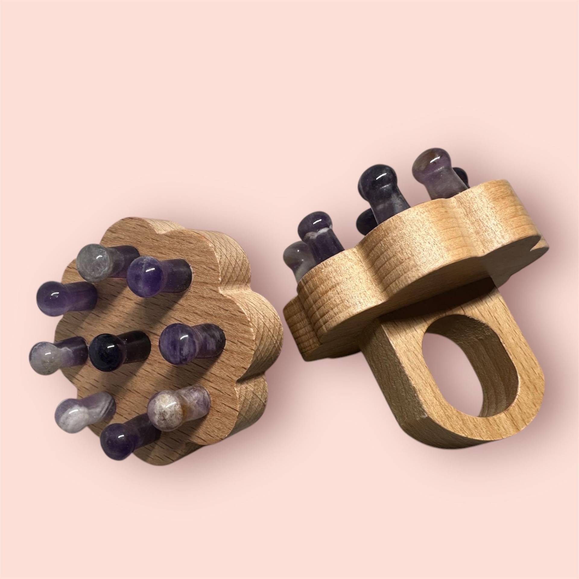 Massagetool Aus Buchenholz Und Amethyst Für Kopfmassagen von Etsy - flowofpassion