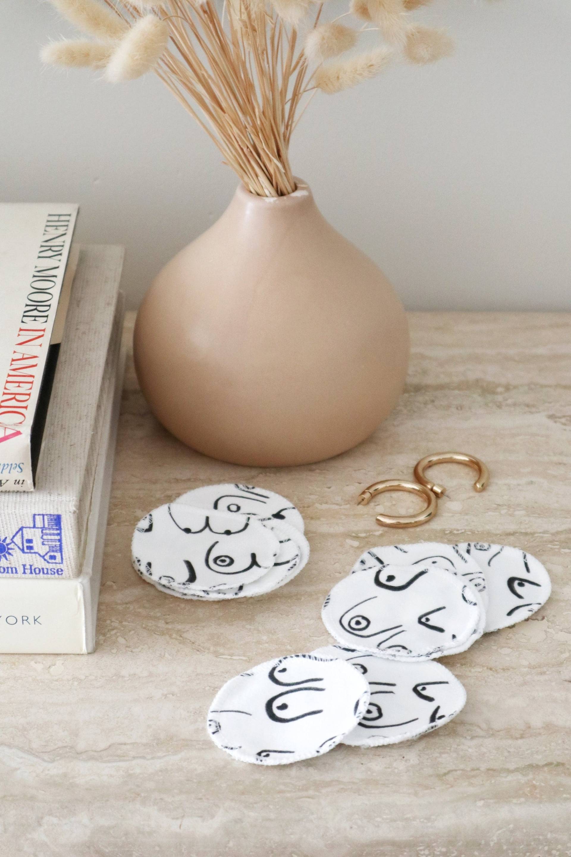 Wiederverwendbare Baumwollpads - Woman Series | White, 100% Bio-Baumwolle, Make-Up-Entferner, Gesichtsrunden, Tonerpads, 15Er-Set, Waschbarer von Etsy - freoncollective